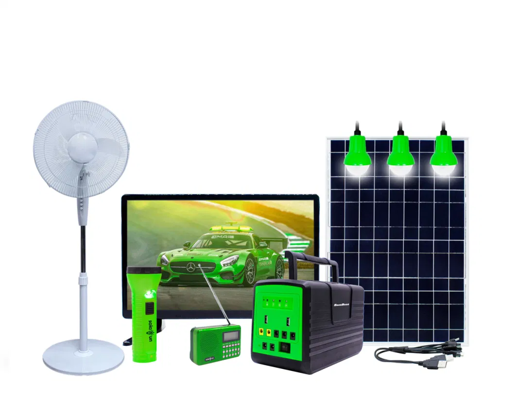 Pay as You Go Portable off Grid Solar Home Lighting Energy System for Power DC TV Fan