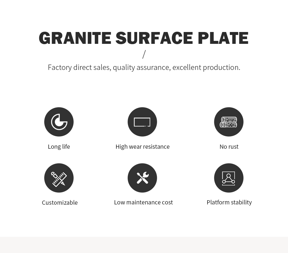 Black Precision Granite Surface Plate Laboratory Measuring Tool